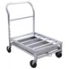 New Age 1631 Aluminum Utility Dolly, 24x36, 500 lbs, NSF, Continuous Push Handle, 16in Deck Height 1 image