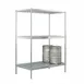 New Age 51171 60" Aluminum Keg Rack with (12) 1/2 or (36) 1/6 Keg Capacity and 3 Shelves 1 image