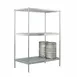 New Age 51173 80" Aluminum Keg Rack with (16) 1/2 or (48) 1/6 Keg Capacity and 3 Shelves 1 image