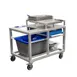 New Age 53757 Aluminum Scrap and Stack Bus Cart with (3) Levels 2 image