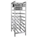 New Age 6259 Aluminum Stationary Can Rack with 162 #10 or 216 #5 Cans Capacity, Adjustable Feet 1 image