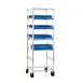 New Age 93037 6 Tray End Load Mobile Aluminum Cup / Glass Rack with 10" Bottom Load Slides 2 image