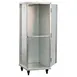 New Age 95141 24 Pan Aluminum Mobile End Load Enclosed Sheet Pan Rack w/ 1 1/2" Bottom Load Slides 1 image