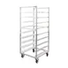 New Age 95681 9 Pan Aluminum End Load Mobile Oval Tray Storage Rack 1 image