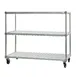 New Age 96090 Mobile Heavy Duty Aluminum Tray Drying Rack with 2 Tray Levels 1 image