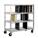 New Age 96704 Mobile Aluminum Tray Drying Rack with 120 Tray Capacity and 3 Tray Levels 1 image