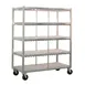 New Age 96705 Mobile Aluminum Tray Drying Rack with 160 Tray Capacity and 4 Tray Levels 1 image