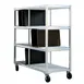 New Age 96706 Mobile Aluminum Tray Drying Rack with 144 Tray Capacity and 3 Tray Levels 1 image