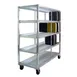 New Age 96707 Mobile Aluminum Tray Drying Rack with 192 Tray Capacity and 4 Tray Levels 1 image