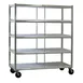 New Age 96709 Mobile Aluminum Tray Drying Rack with 320 Tray Capacity and 4 Tray Levels 1 image