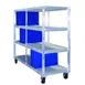 New Age 96710 Mobile Aluminum Tray Drying Rack with 288 Tray Capacity and 3 Tray Levels 1 image