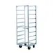 New Age 97142 9 Tray End Load Mobile Aluminum Cup / Glass Rack with 6" Bottom Load Slides 1 image