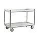 New Age 97177 Aluminum 2-Shelf Correctional Utility Cart w/ 1500 lbs. Capacity 1 image