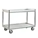 New Age 97180 Aluminum 2-Shelf Correctional Utility Cart w/ 1500 lbs. Capacity 1 image
