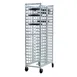 New Age 97721 40 Slot Aluminum Mobile Universal Pizza Pan Rack for 12"-16" Pans 1 image