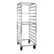 New Age 97744 24 Tray Full Height End Load Aluminum Mobile Transport / Retrieval Rack 1 image