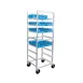 New Age NS345 8 Tray End Load Mobile Aluminum Cup / Glass Rack with 7" Bottom Load Slides 2 image