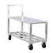 New Age NS557A 2-Tier Aluminum Flat Shelf Truck, 3000 lbs, NSF, Solid Top, Casters 1 image