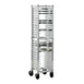 New Age NS599A 26 Slot Aluminum Mobile Universal Pizza Pan Rack for 10"-16" Pans 1 image