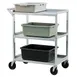 New Age NS745 Aluminum 3-Shelf Correctional Utility Cart w/ 350 lbs. Capacity 1 image