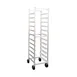 New Age NS832 12 Tray End Load Aluminum Mobile Tray Rack for 15" x 20" Trays 1 image
