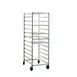 New Age NS833 24 Tray Full Height Side Load Aluminum Mobile Tray Rack for 15" x 20" Trays 2 image
