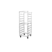 New Age NS8939 10 Pan Aluminum End Load Mobile Oval Tray Storage Rack 1 image