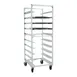 New Age NS8939 10 Pan Aluminum End Load Mobile Oval Tray Storage Rack 2 image