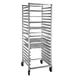 New Age NS947KD 20 Screen End Load Full Height Mobile Donut Screen Rack 1 image
