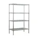 New Age P2460 60" x 24" x 76" Stationary 4-Tier Aluminum Pot & Pan Rack 900 lbs Louvered Shelves 1 image