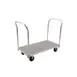 New Age PT2448P6 2600 lb Aluminum Platform Truck, 24"W x 48"L, Tread Plate Deck, Polyurethane Casters 1 image
