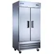 Norpole NE35F 40'' Two Section Solid Door Reach-In Freezer, Bottom Mounted, 28 cu. ft. 1 image