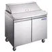 Norpole NP2R-SW36 36" 2-Door Sandwich and Salad Prep Table, 10 Pans, Stainless Steel 1 image