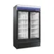 Norpole NPGR2-SB 48" 2-Section Glass Door Merchandiser Refrigerator in Black, 29 cu. ft. 1 image