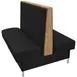 Oak Street ANA-3042-DBL 30"L Double Plain Back Booth, Upholstered Seat & Back, Oak Wood Finish 1 image