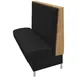 Oak Street ANA-7242-SGL 72"L Single Plain Back Booth, Upholstered Seat & Back, Oak Wood Finish, 42"H 1 image