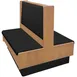 Oak Street ARST-4842-DBL-VSUB 48" Double Plain Back Booth, Upholstered Back & Seat, Oak Wood Frame, 42"H 1 image
