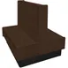 Oak Street ARST-4842-DBL-WSWB 48" Double Plain Back Booth, Wood Back & Seat, 42"H, Oak Wood Construction 1 image