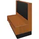 Oak Street ARST-6042-SGL-WSUB 60" Single Aristocrat Booth, Upholstered Back, Wood Seat, Oak Frame, 42"H 1 image