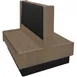 Oak Street ARST-7242-DBL-WSUB 72" Double Plain Back Restaurant Booth, Upholstered Back, Wood Seat, 42" Height 1 image