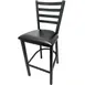 Oak Street BM-234R Bar Stool – Rustic Ladder Back, 1-1/4" Hot Rolled Steel Frame, Clear Coat Finish, Footrest 1 image