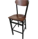 Oak Street BM-262 Bar Stool with Wood Back, Black 1 image