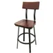 Oak Street BM-6058 Outlander Bar Stool - Beech Seat & Back Walnut Finish, Graphite Frame, Footring, Black Glide 1 image