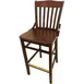 Oak Street BW-554-WA Bar Stool, Vertical Slat Back, Walnut Finish, Beechwood Frame, Armless Wood Seat 1 image
