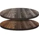 Oak Street CDE24R - Round Economy Table Top, 24" Diameter, 1-1/8" Thick, Oak Faced Engineered Wood, Charred Darkwash Stain, Made in USA 1 image