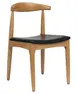 Oak Street CM-6063-NT-BLK Indoor Elbow Series Side Chair, Black 1 image