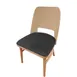 Oak Street CW-0439-NT-BLK Indoor Aurora Series Side Chair with Wood Back, Black 1 image