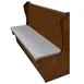 Oak Street DRN-3042-SGL-VSWB Durango Single Plain Back Booth, 30"L x 42"H, Wood Back, Black Vinyl, Oak Construction 1 image
