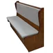 Oak Street DRN-7242-SGL-VSUB 72" Single Plain Back Booth, Upholstered Back & Seat, Oak Construction, Black Vinyl 1 image