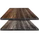 Oak Street FT4242-CD Square Fortress Table Top, 42" x 42", 1-1/8" Oak Faced Engineered Wood, Charred Darkwash Stain, 2" Clear Coated Steel Edge 1 image
